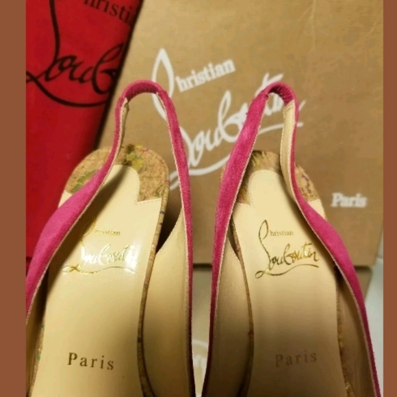Christian Louboutin Lady Peep Sling Pumps 35.5 - Picture 4 of 8